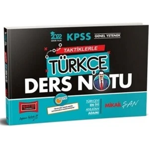 Yargı Yayınevi Yayınevi  KPSS 2022 Genel Yetenek Taktiklerle Türkçe Ders Notu