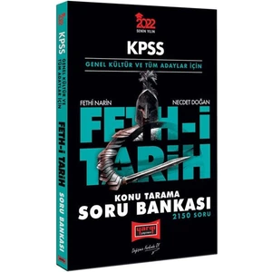 Yargı Yayınevi Yayınevi  KPSS 2022 Genel Kültür  ve Tüm Adaylar İçin Fethi Tarih 2150 Soru Konu Tarama Soru Bankası