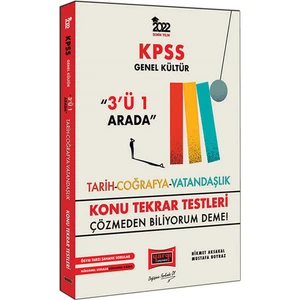 Yargı Yayınevi Yayınevi  KPSS 2022 Genel Kültür  3'ü 1 Arada Konu Tekrar Testleri