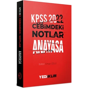 Yediiklim Yayınları KPSS 2022 Cebimdeki Notlar Anayasa Kitapçığı