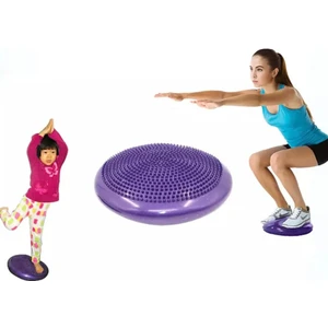 Şişirilebilir Denge Koordinasyon Topu Minderi 33CM Pompa Hediyeli( Mor )