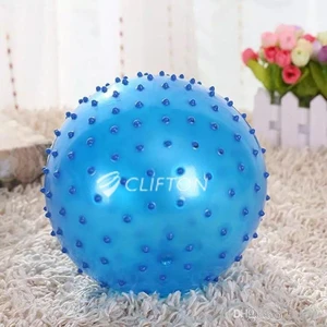Dikenli Jimnastik Topu 65 cm Mavi+ Pompa