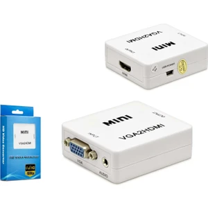 VGA To HDMI Görüntü ve Ses Aktarıcı Converter Hadron HN-224