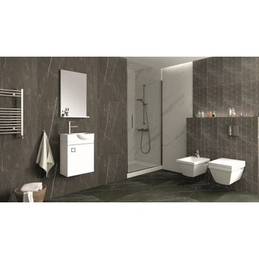 Aquanil Mini 45 Cm Sag Banyo Dolabi Beyaz Fiyati