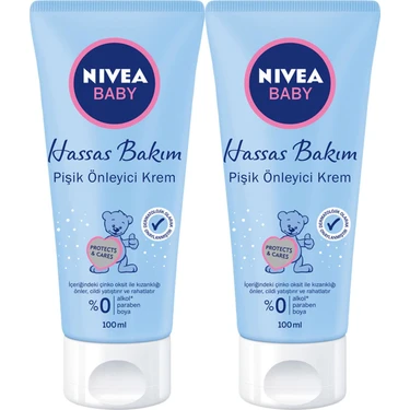 Nivea Nbaby Pişik Önleyici Krem Hassas Ciltler İçin 100 ml İki Tüp