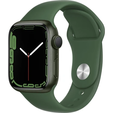Apple Watch Seri 7 Gps, 41MM Yeşil Alüminyum Kasa ve Yeşil Spor Kordon - Regular