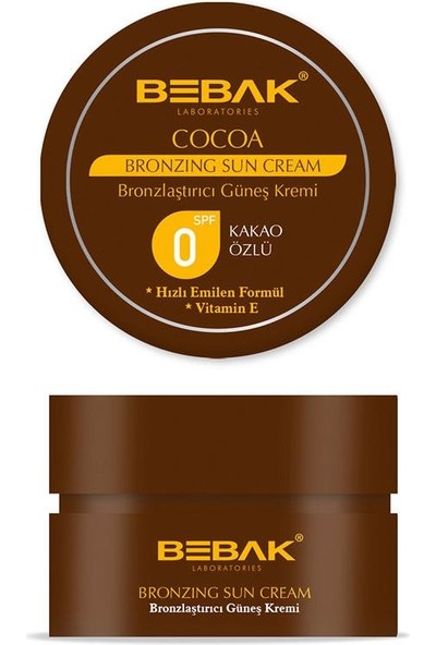 Bebak Kakao Özlü Bronzlaştırıcı Güneş Kremi 100 ml