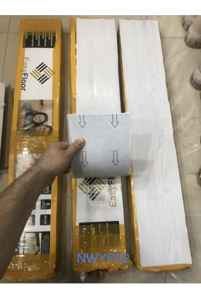 Renkli Duvarlar NWYP02 Açık Gri Budaklı Yapışkanlı Ahşap Pvc Yer Döşeme Parkesi