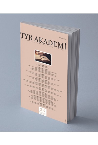 Tyb Akademi Dergisi 33. Sayı