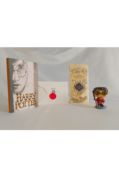 Hediye Deposu Harry Potter Biblo, Çapulcu Haritası, Kabul Mektubu ve Defter Arkadaşa Unutulmaz 4'lü Hediye Seti