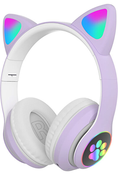 Powertiger Ally 23M Kedi Kulaküstü Bluetooth 5.0 LED Işıklı Kablosuz Kulaklık
