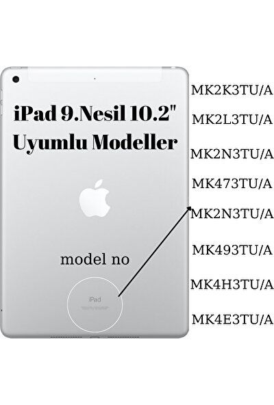 Wowlett Apple iPad 9.nesil 10.2 Inç (MK2K3TU/A) Çocuklar Için Standlı Silikon Tablet Kılıfı