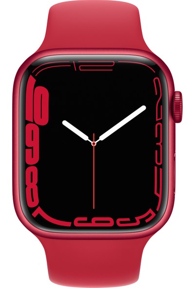 Apple Watch Seri 7 Gps, 45MM Kırmızı Alüminyum Kasa ve Kırmızı Spor Kordon - Regular MKN93TU/A