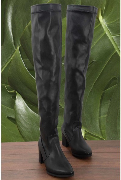 Bambi Siyah Kadın Çizme K03527201209