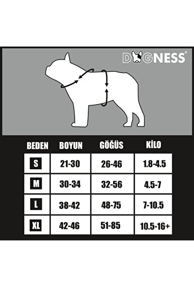 Dogness Wolfgang Model Özel Üretim Kedi Köpek Göğüs Tasması S