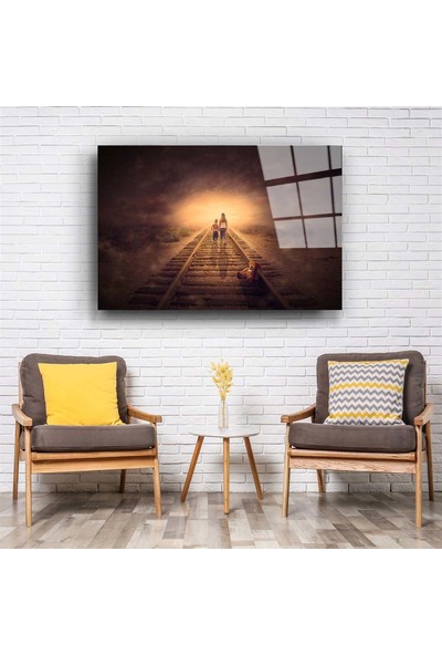 Aras Glass Art Tren Yolu 2 Cam Tablo