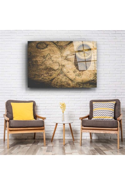 Aras Glass Art Harita Cam Tablo