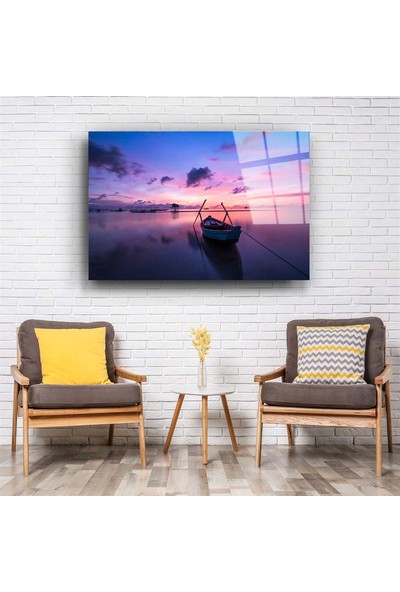 Aras Glass Art Tekne Gün Batımı Cam Tablo