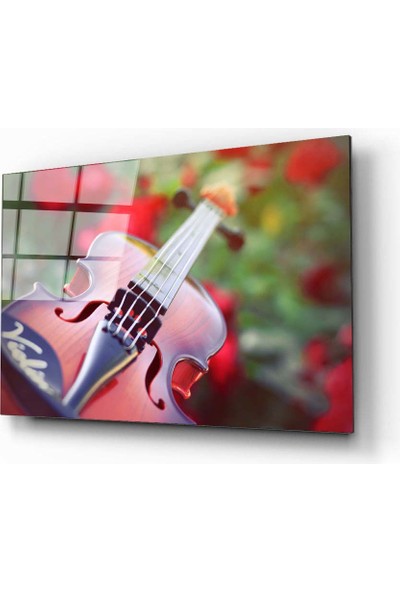 Aras Glass Art Keman 4 Cam Tablo