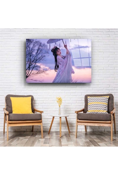 Aras Glass Art Asyalı Kadın 2 Cam Tablo