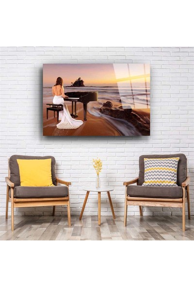 Aras Glass Art Fantastik Piyano 2 Cam Tablo