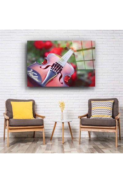 Aras Glass Art Keman 4 Cam Tablo