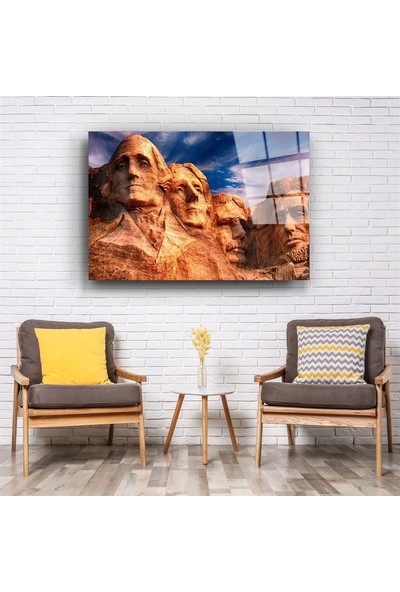Aras Glass Art Rushmore Dağı Anıtı Cam Tablo
