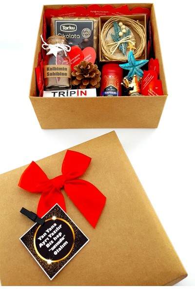 hediyekombini Şık Kraft Kutuda Sevgiliye Hediye Doğum Günü Romantik Yıldönümü Hediyesi 1KRAFT3BOX9
