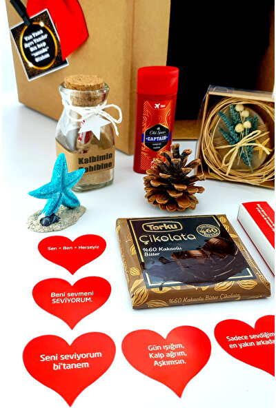 hediyekombini Şık Kraft Kutuda Sevgiliye Hediye Doğum Günü Romantik Yıldönümü Hediyesi 1KRAFT3BOX9