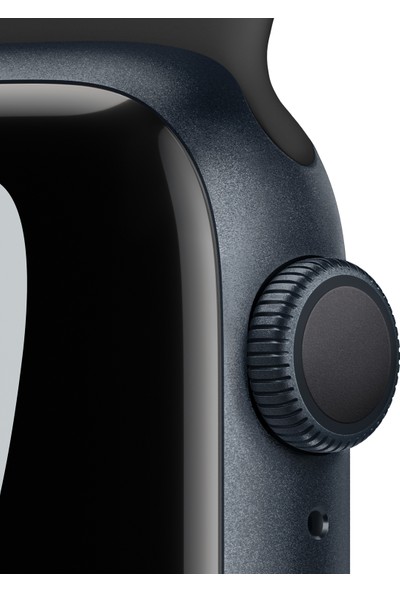 Apple Watch Nike Seri 7 Gps, 41MM Siyah Alüminyum Kasa ve Siyah Nike Spor Kordon - Regular MKN43TU/A