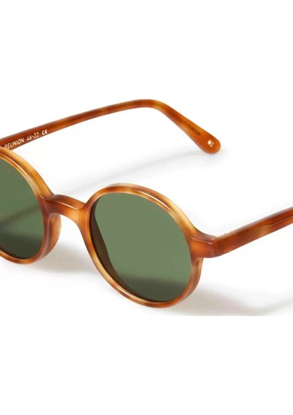 Lgr Havana Chiaro Matt 02 // Flat Green G15 Unisex Güneş Gözlüğü