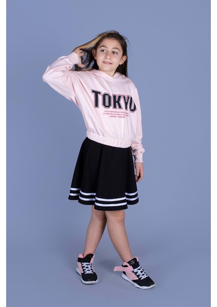 Toontoy Kız Çocuk Baskılı Etekli Takım