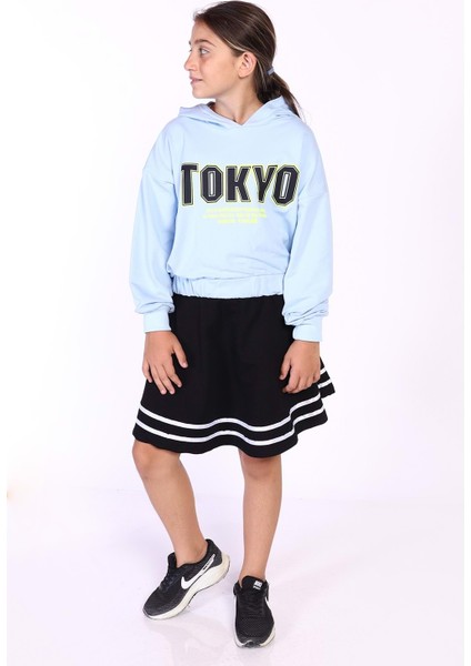 Toontoy Kız Çocuk Baskılı Etekli Takım