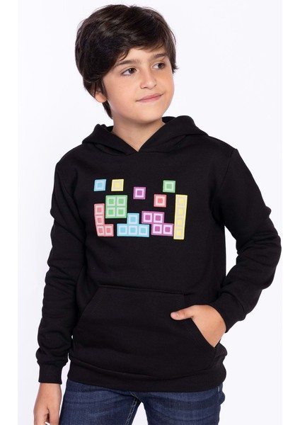 Toontoy Erkek Çocuk Baskılı Kanguru Cepli Sweatshirt