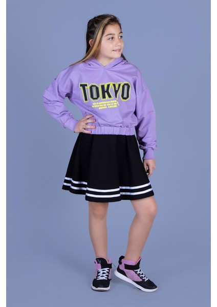 Toontoy Kız Çocuk Baskılı Etekli Takım