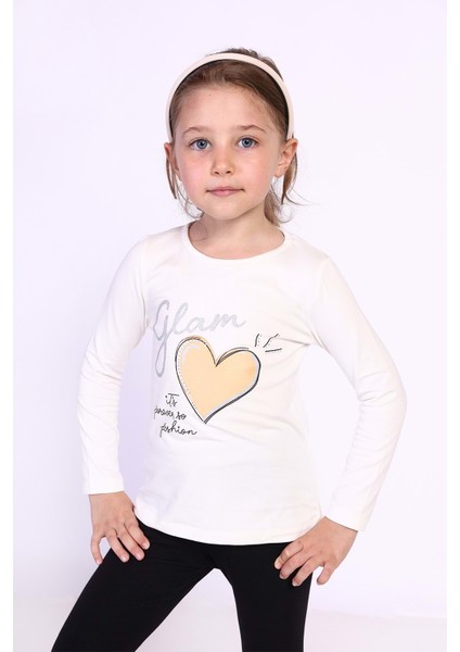 Toontoy Kız Çocuk Baskılı Tişört