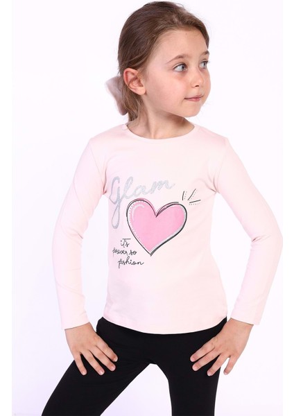 Toontoy Kız Çocuk Baskılı Tişört