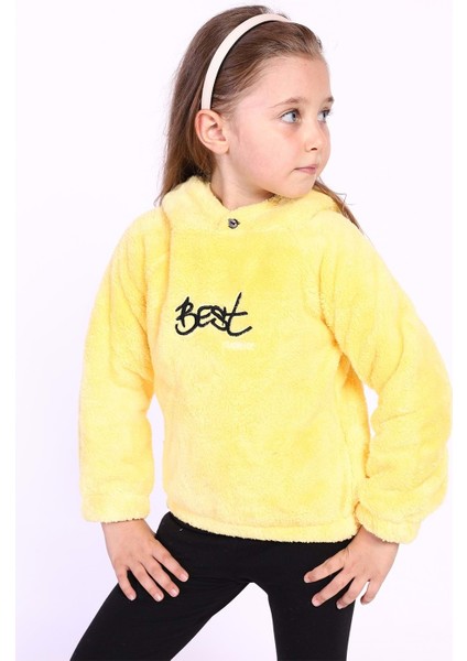 Toontoy Kız Çocuk Nakışlı Peluş Sweatshirt