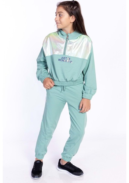 Toontoy Kız Çocuk Hologram Detaylı Eşofman Takımı