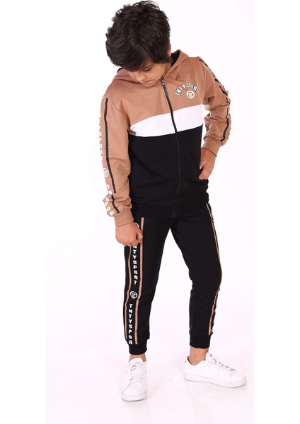 Toontoy Erkek Çocuk Renk Bloklu Baskılı Eşofman Takımı