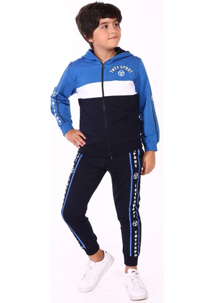 Toontoy Erkek Çocuk Renk Bloklu Baskılı Eşofman Takımı