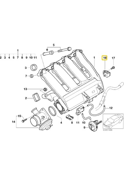 Bmw Uyumlu Fae Emme Manifold Hava Basınç Sensörü 13617787142 fiyatları