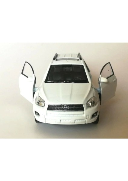 Toyota Rav4 1/36 Ölçek Çek Bırak Metal Model Oyuncak Araba Beyaz