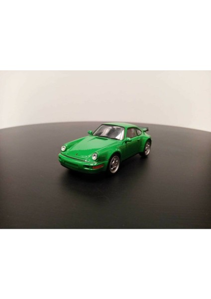 1:36 Porsche 911 Turbo Diecast Çek Bırak Model Araba (Yeşil)