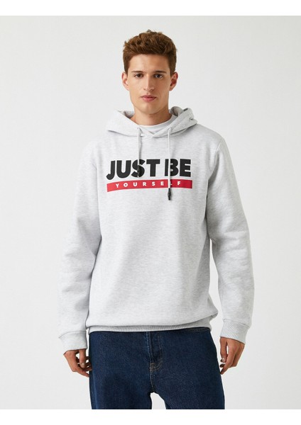 Oversize Kapşonlu Sweatshirt Baskılı modelleri