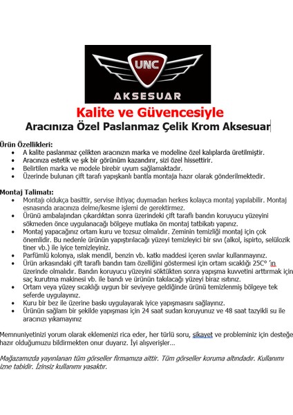 Chevrolet Aveo Krom Kapı Kolu 2004 Sonrası Paslanmaz Çelik