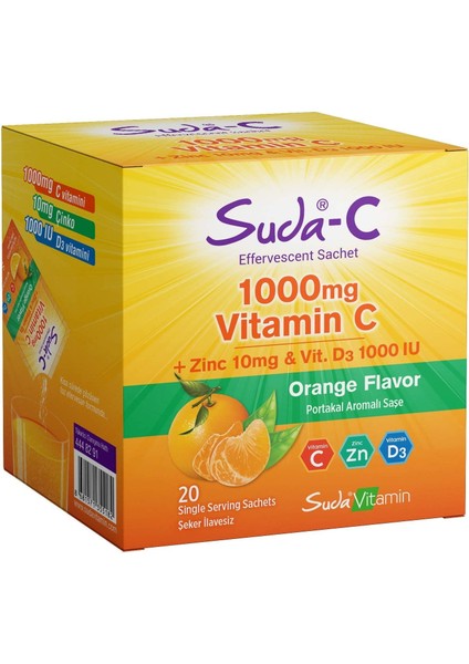 Suda Vitamin Suda-C Orange 20 Sachet 1 Paket