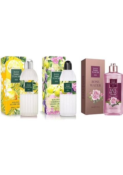 Klasik Limon Cam + Verbena & Zinde Pet 400 ml + Gül Suyu 350 ml