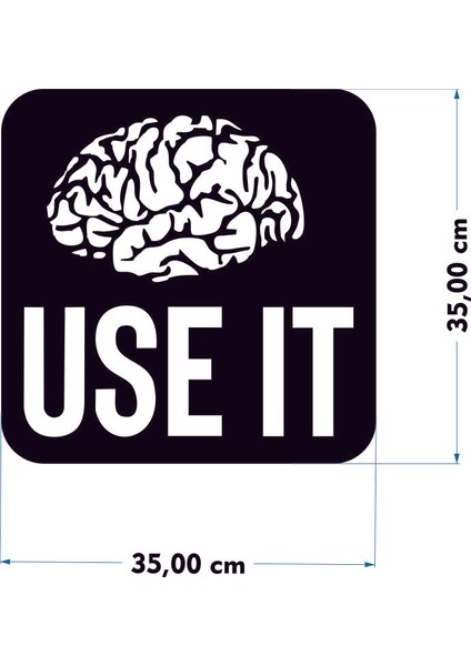 Numa Concept Use It Siyah Mdf Duvar Dekorasyon Lazer Kesim 35x35 Cm