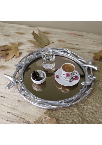 Mavera Aynalı Tepsi Gümüş fırsatları